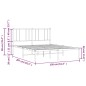 vidaXL Bettgestell mit Kopfteil Metall Schwarz 150x200 cm vidaXL Bettgestell mit Kopfteil Metall Schwarz 150x200 cm