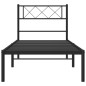 vidaXL Bettgestell mit Kopfteil Metall Schwarz 90x190 cm vidaXL Bettgestell mit Kopfteil Metall Schwarz 90x190 cm