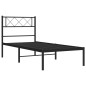 vidaXL Bettgestell mit Kopfteil Metall Schwarz 90x190 cm vidaXL Bettgestell mit Kopfteil Metall Schwarz 90x190 cm