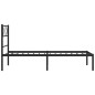 vidaXL Bettgestell mit Kopfteil Metall Schwarz 90x190 cm vidaXL Bettgestell mit Kopfteil Metall Schwarz 90x190 cm