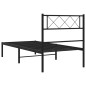 vidaXL Bettgestell mit Kopfteil Metall Schwarz 90x190 cm vidaXL Bettgestell mit Kopfteil Metall Schwarz 90x190 cm