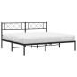 vidaXL Bettgestell mit Kopfteil Metall Schwarz 193x203 cm vidaXL Bettgestell mit Kopfteil Metall Schwarz 193x203 cm