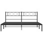 vidaXL Bettgestell mit Kopfteil Metall Schwarz 193x203 cm vidaXL Bettgestell mit Kopfteil Metall Schwarz 193x203 cm