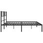 vidaXL Bettgestell mit Kopfteil Metall Schwarz 193x203 cm vidaXL Bettgestell mit Kopfteil Metall Schwarz 193x203 cm