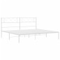 vidaXL Bettgestell mit Kopfteil Metall Weiß 183x213 cm vidaXL Bettgestell mit Kopfteil Metall Weiß 183x213 cm