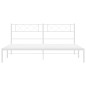 vidaXL Bettgestell mit Kopfteil Metall Weiß 183x213 cm vidaXL Bettgestell mit Kopfteil Metall Weiß 183x213 cm