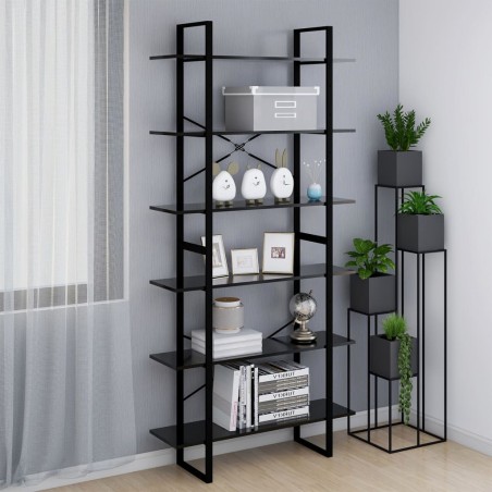 vidaXL Hochschrank Schwarz 100x30x210 cm Holzwerkstoff