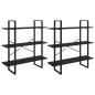 vidaXL Hochschrank Schwarz 100x30x210 cm Holzwerkstoff vidaXL Hochschrank Schwarz 100x30x210 cm Holzwerkstoff