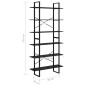 vidaXL Hochschrank Schwarz 100x30x210 cm Holzwerkstoff vidaXL Hochschrank Schwarz 100x30x210 cm Holzwerkstoff