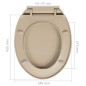 vidaXL Toilettensitz mit Absenkautomatik Beige Oval vidaXL Toilettensitz mit Absenkautomatik Beige Oval