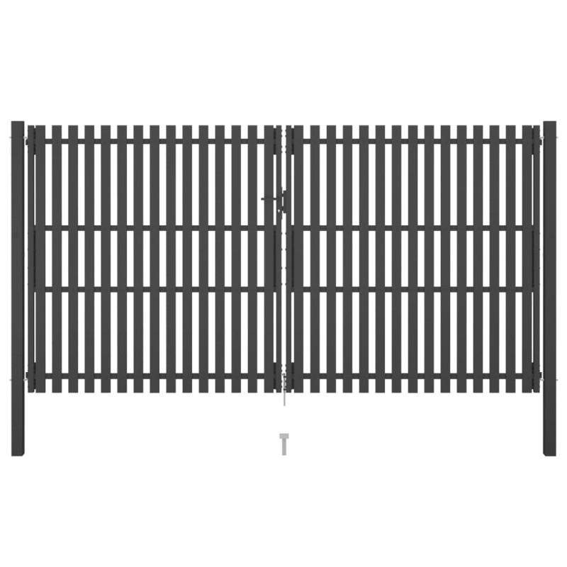 vidaXL Gartentor Stahl 4x2,5 m Anthrazit vidaXL Gartentor Stahl 4x2,5 m Anthrazit