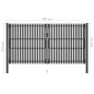 vidaXL Gartentor Stahl 4x2,5 m Anthrazit vidaXL Gartentor Stahl 4x2,5 m Anthrazit