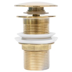 vidaXL Ablaufgarnitur ohne Überlauf Golden 6,4x6,4x9,1 cm   