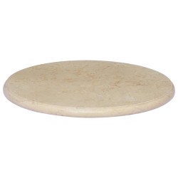 vidaXL Tischplatte Creme Ø50x2,5 cm Marmor