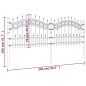 vidaXL Gartenzaun mit Speerspitzen Schwarz 115 cm Stahl vidaXL Gartenzaun mit Speerspitzen Schwarz 115 cm Stahl