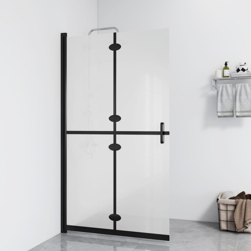 vidaXL Faltbare begehbare Duschwand ESG-Glas mattiert 100x190 cm vidaXL Faltbare begehbare Duschwand ESG-Glas mattiert 100x190 cm