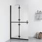 vidaXL Faltbare begehbare Duschwand ESG-Glas mattiert 100x190 cm vidaXL Faltbare begehbare Duschwand ESG-Glas mattiert 100x190 cm