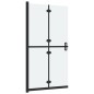 vidaXL Faltbare begehbare Duschwand ESG-Glas mattiert 100x190 cm vidaXL Faltbare begehbare Duschwand ESG-Glas mattiert 100x190 cm