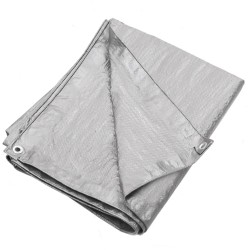 vidaXL Abdeckplane 90 g/m² 4x5 m Grau HDPE