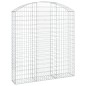 vidaXL Gabione mit Hochbogen 150x30x160/180 cm Verzinktes Eisen vidaXL Gabione mit Hochbogen 150x30x160/180 cm Verzinktes Eisen