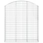 vidaXL Gabione mit Hochbogen 150x30x160/180 cm Verzinktes Eisen vidaXL Gabione mit Hochbogen 150x30x160/180 cm Verzinktes Eisen