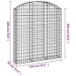 vidaXL Gabione mit Hochbogen 150x30x160/180 cm Verzinktes Eisen vidaXL Gabione mit Hochbogen 150x30x160/180 cm Verzinktes Eisen