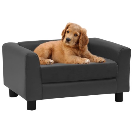 vidaXL Hundesofa Schaumstoffkissen 60x43x30 cm Plüsch & Kunstleder