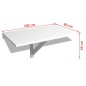 vidaXL Wandklapptisch Weiß 100x60 cm vidaXL Wandklapptisch Weiß 100x60 cm