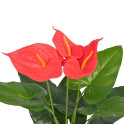 vidaXL Künstliche Flamingoblume mit Topf 45 cm Rot und Gelb