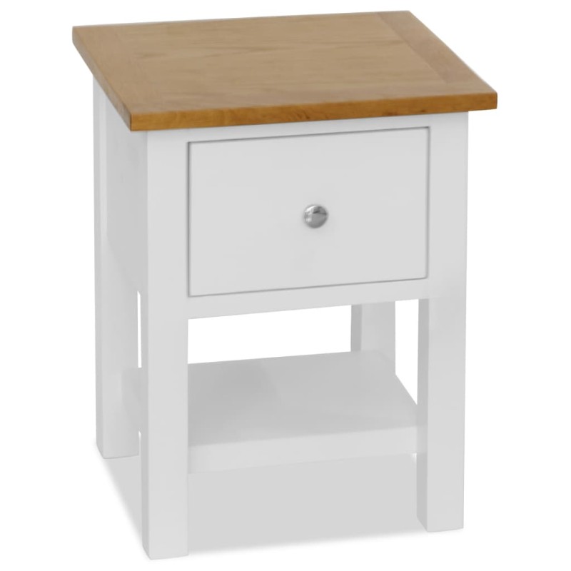 vidaXL Nachttisch 36x30x47 cm Massivholz Eiche vidaXL Nachttisch 36x30x47 cm Massivholz Eiche