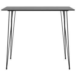 vidaXL Bartisch Schwarz 120x60x105 cm