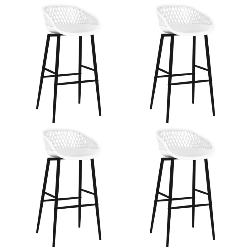 vidaXL Barhocker 4 Stk. Weiß vidaXL Barhocker 4 Stk. Weiß