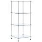 vidaXL Regal mit 4 Ablagen Transparent 40x40x100 cm Hartglas vidaXL Regal mit 4 Ablagen Transparent 40x40x100 cm Hartglas
