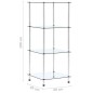 vidaXL Regal mit 4 Ablagen Transparent 40x40x100 cm Hartglas vidaXL Regal mit 4 Ablagen Transparent 40x40x100 cm Hartglas