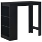 vidaXL Bartisch mit Regal Schwarz 110 x 50 x 103 cm vidaXL Bartisch mit Regal Schwarz 110 x 50 x 103 cm