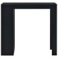 vidaXL Bartisch mit Regal Schwarz 110 x 50 x 103 cm vidaXL Bartisch mit Regal Schwarz 110 x 50 x 103 cm