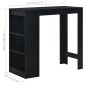vidaXL Bartisch mit Regal Schwarz 110 x 50 x 103 cm vidaXL Bartisch mit Regal Schwarz 110 x 50 x 103 cm