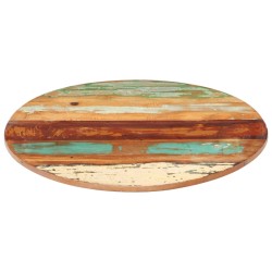 vidaXL Tischplatte Rund 50 cm 15-16 mm Altholz Massiv