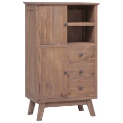 vidaXL Highboard 60 x 30 x 100 cm Massivholz Teak