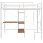 vidaXL Etagenbett mit Tischrahmen Weiß Metall 90x200 cm vidaXL Etagenbett mit Tischrahmen Weiß Metall 90x200 cm