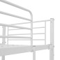 vidaXL Etagenbett mit Tischrahmen Weiß Metall 90x200 cm vidaXL Etagenbett mit Tischrahmen Weiß Metall 90x200 cm