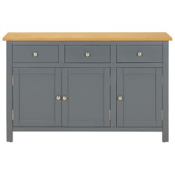 vidaXL Sideboard 110x33,5x70 cm Massivholz Eiche