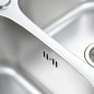 vidaXL Küchenspüle Doppelbecken mit Sieb & Siphon Edelstahl vidaXL Küchenspüle Doppelbecken mit Sieb & Siphon Edelstahl