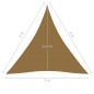 vidaXL Sonnensegel 160 g/m² Taupe 3x3x3 m HDPE vidaXL Sonnensegel 160 g/m² Taupe 3x3x3 m HDPE