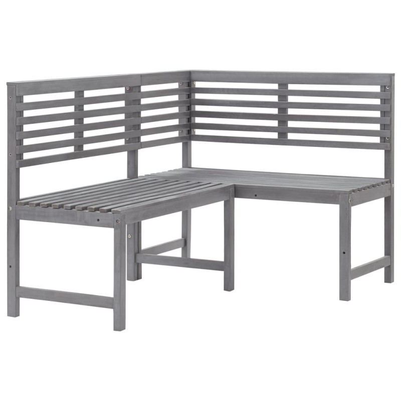 vidaXL Garten-Eckbank Grau 140 cm Massivholz Akazie vidaXL Garten-Eckbank Grau 140 cm Massivholz Akazie