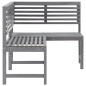 vidaXL Garten-Eckbank Grau 140 cm Massivholz Akazie vidaXL Garten-Eckbank Grau 140 cm Massivholz Akazie