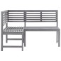 vidaXL Garten-Eckbank Grau 140 cm Massivholz Akazie vidaXL Garten-Eckbank Grau 140 cm Massivholz Akazie