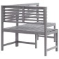 vidaXL Garten-Eckbank Grau 140 cm Massivholz Akazie vidaXL Garten-Eckbank Grau 140 cm Massivholz Akazie