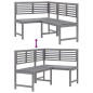 vidaXL Garten-Eckbank Grau 140 cm Massivholz Akazie vidaXL Garten-Eckbank Grau 140 cm Massivholz Akazie