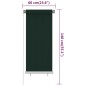 vidaXL Außenrollo 60x140 cm Dunkelgrün HDPE vidaXL Außenrollo 60x140 cm Dunkelgrün HDPE